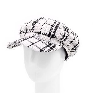 Retro Plaid Newsboy Cap Cabbie Hat NWT